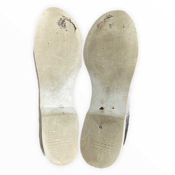 Alfani Silver Loafers Slip On Flats Size 11 Narrow Almond Toe Shoes Oxford Shoes - Picture 8 of 10